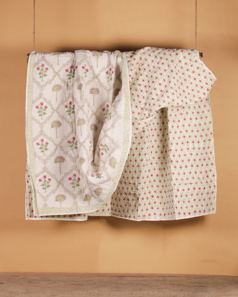 Cream Patterned Quilt