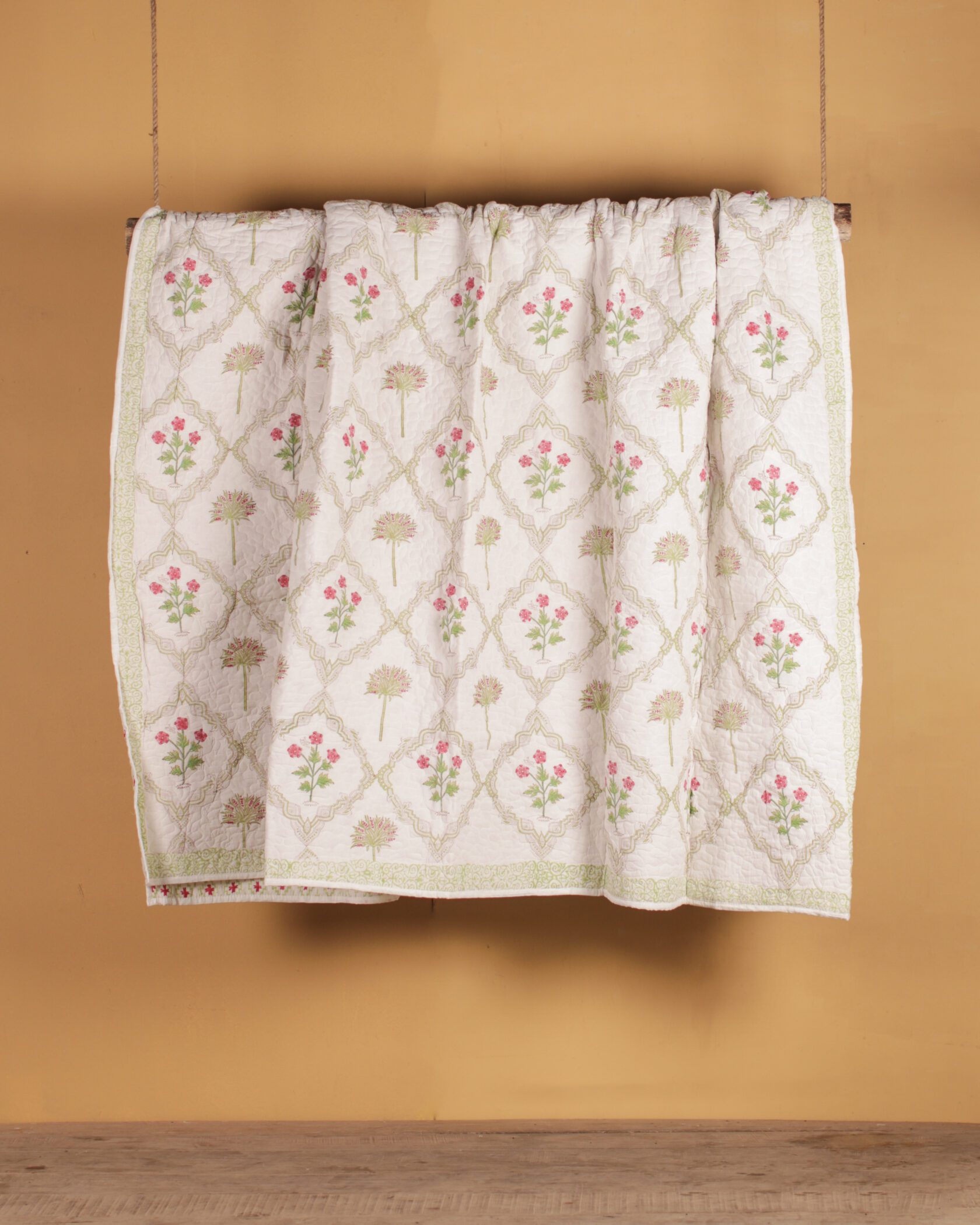 Cream Patterned Quilt Gallery Image